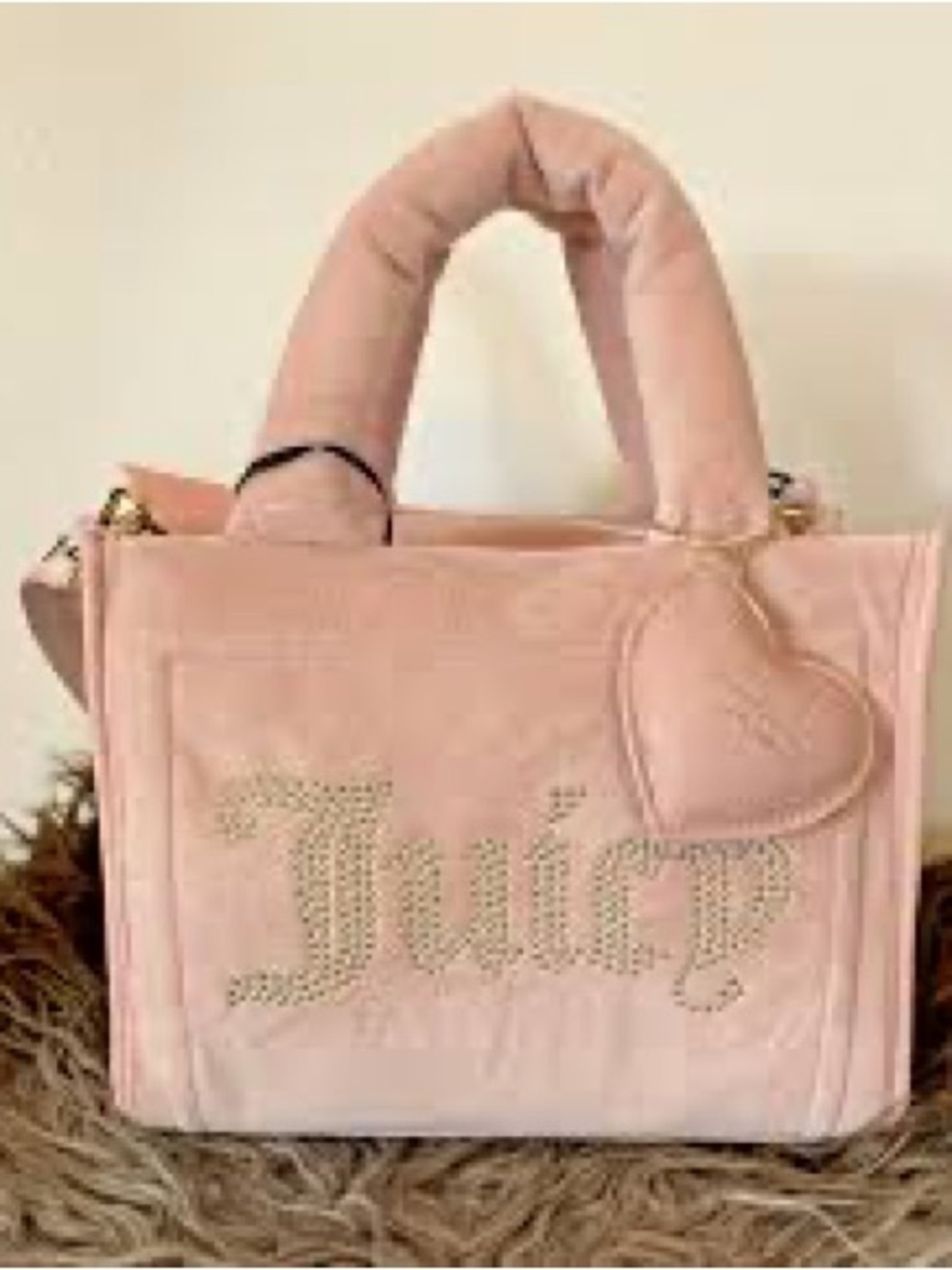 NWT Juicy Couture Pink Velvet Extra Spender Mini Tote